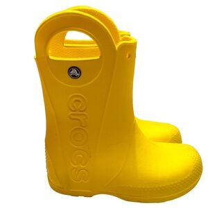 CROCS Kids Bright Yellow Rain Boots